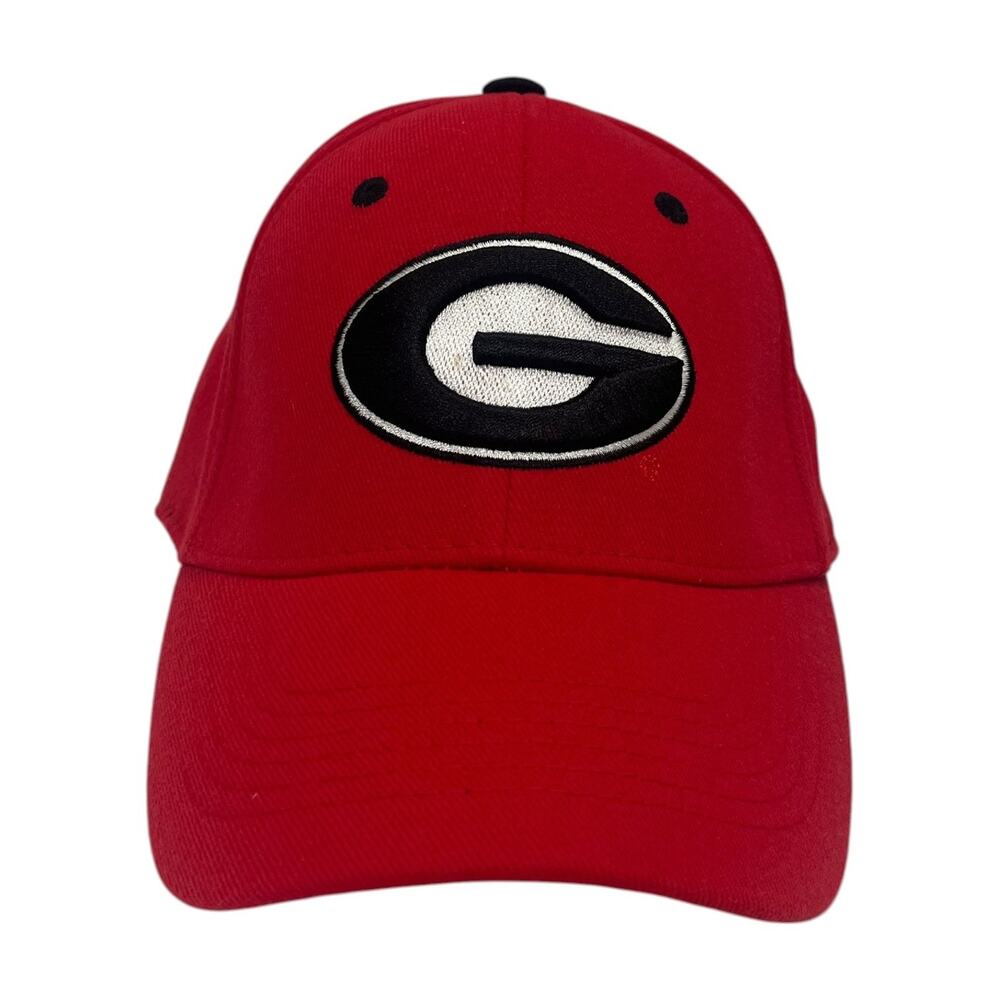 Georgia Bulldogs Collegiate Hat Mens One Fit Red NCAA Embroidered Football Cap